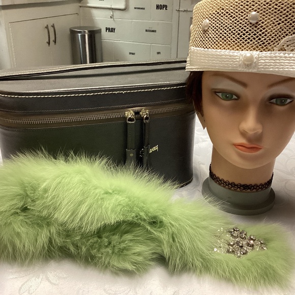 Vintage 50s 60s SKYWAY Luggage Train Cosmetic Case Mid Century Pinup Glam Travel - Picture 1 of 15